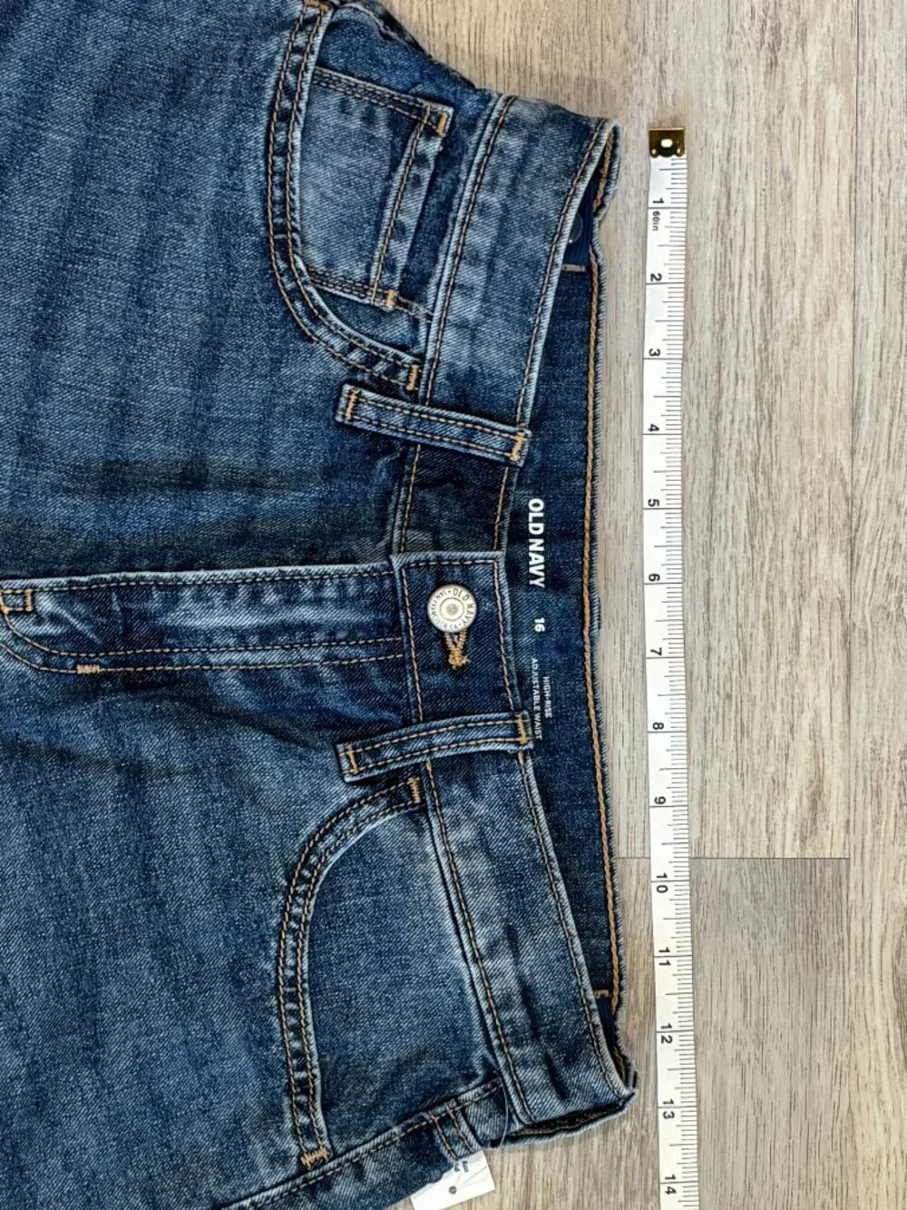 NWT Old Navy High-Rise Adjustable Denim Shorts Girls Size 16